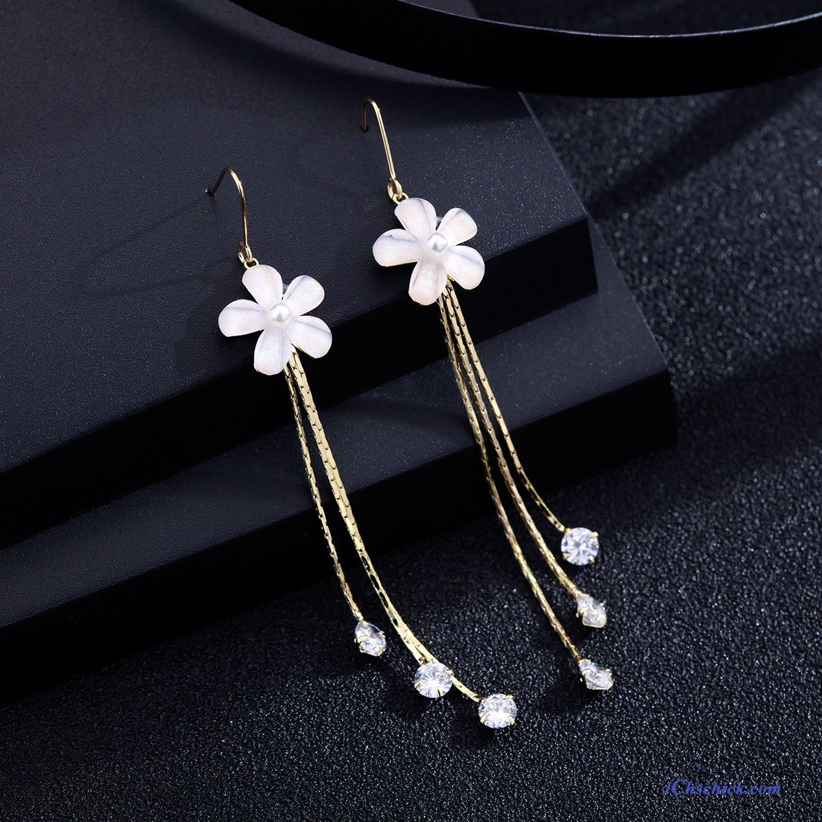 Damen Silberschmuck Herz Elegante Blumen Mini Quasten Weiß Gold Angebote