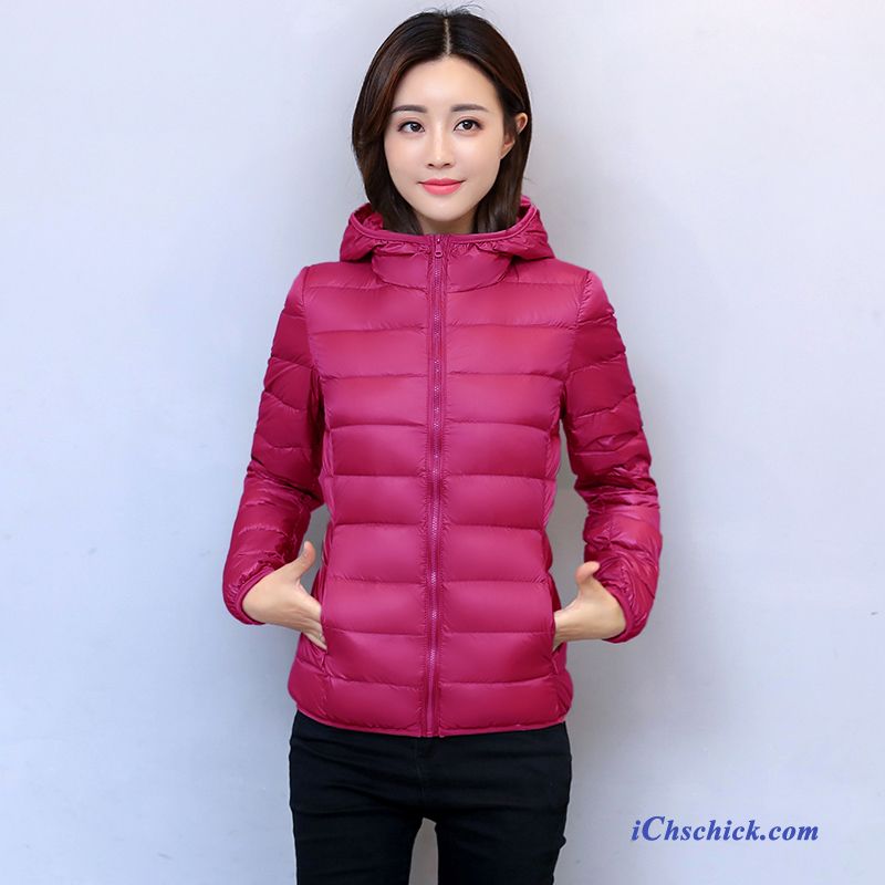 Daunenjacke Pink Damen Orange, Daunenjacke Kurz Damen Rabatt