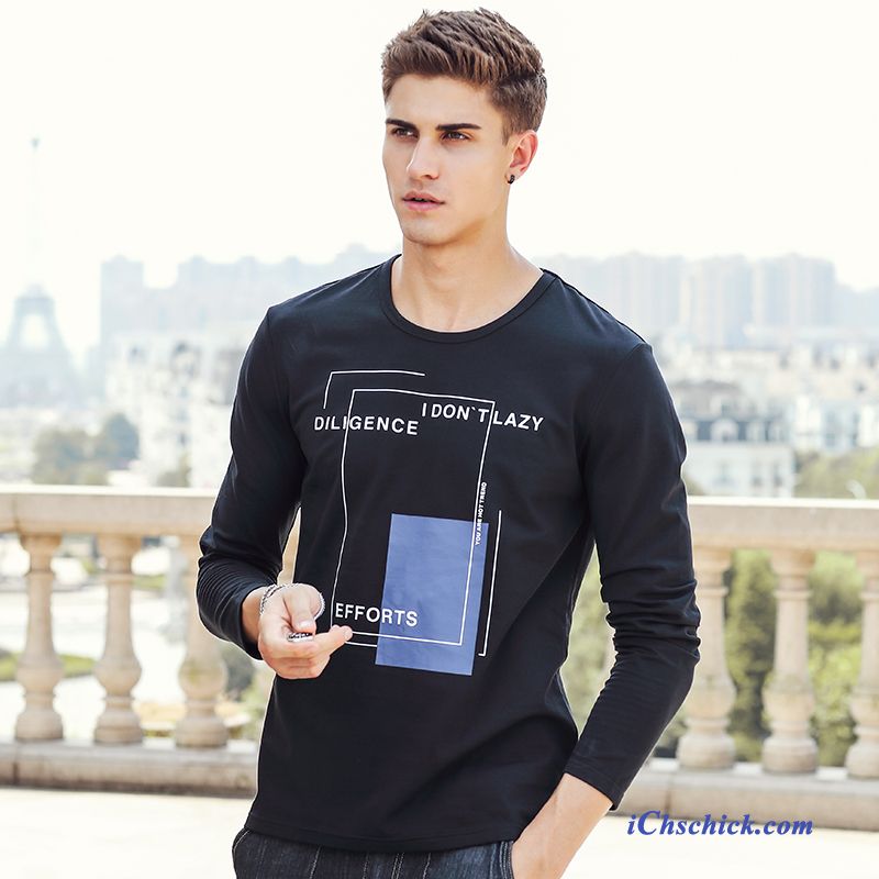 Günstige Tops Für Herren, Langarmshirt Herren Weiß