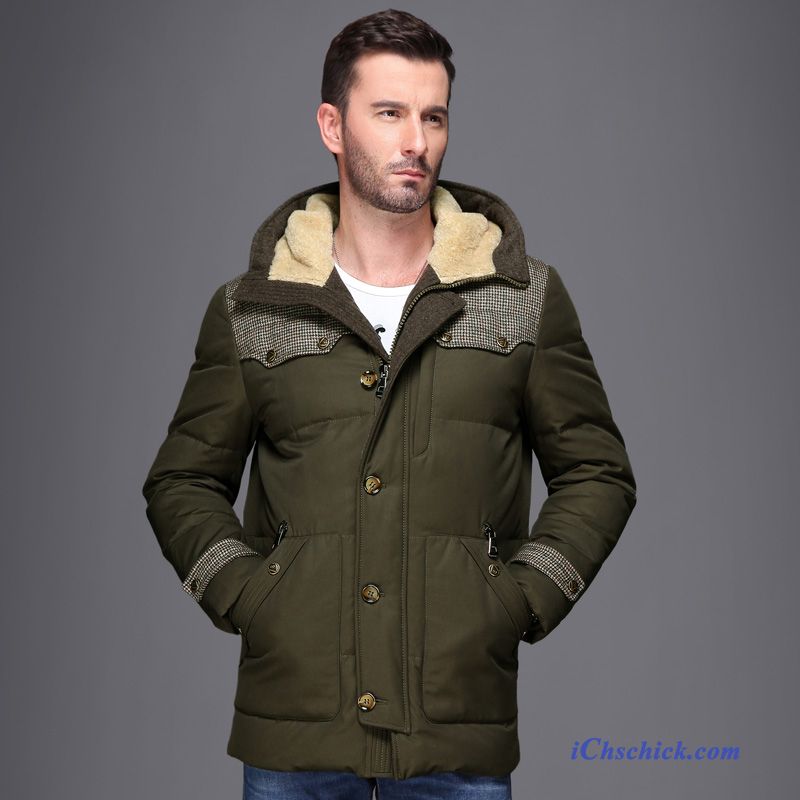 Herren Daunenjacke Grün Kupfer, Daunenjacke Herren Dünn Verkaufen