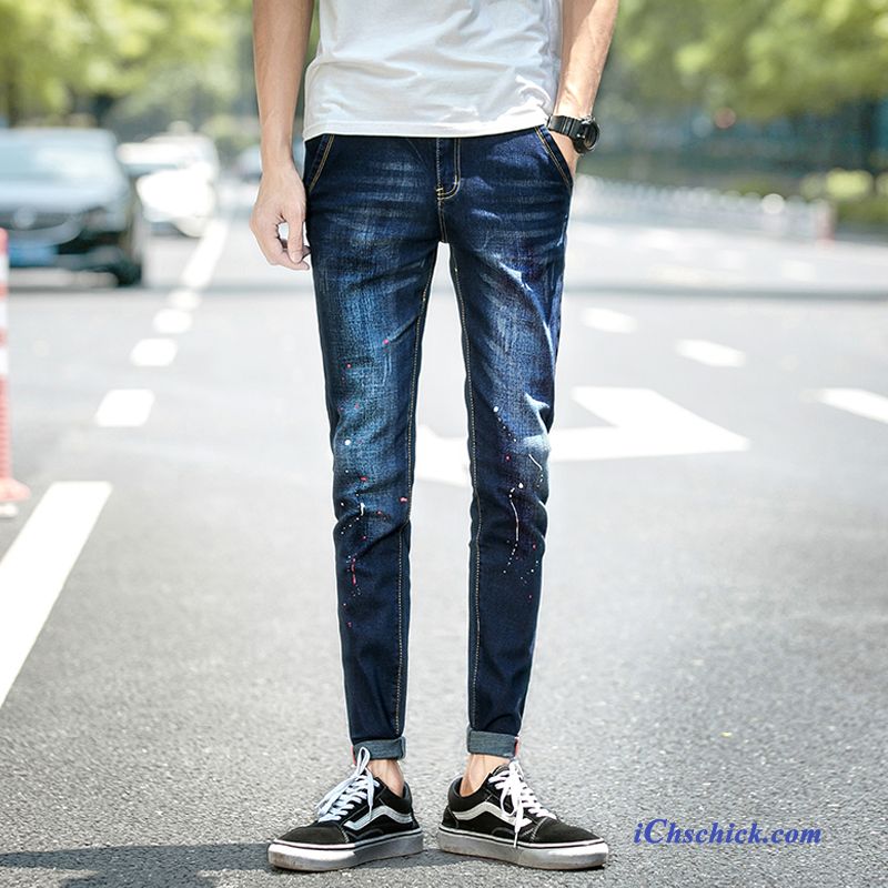 Herren Jeans Skinny Fit Braun, Jeans Mit Weisse Nähte Herren