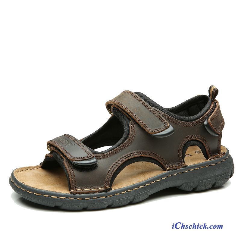 Herren Ledersandalen, Sandalen Für Einlagen Kaufen