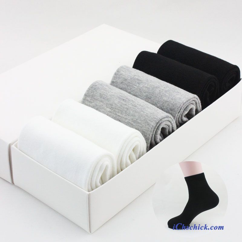 Herren Socken Baumwolle 100% Baumwolle Baumwollsocken Sommer Deodorant Weiß Grau Billige