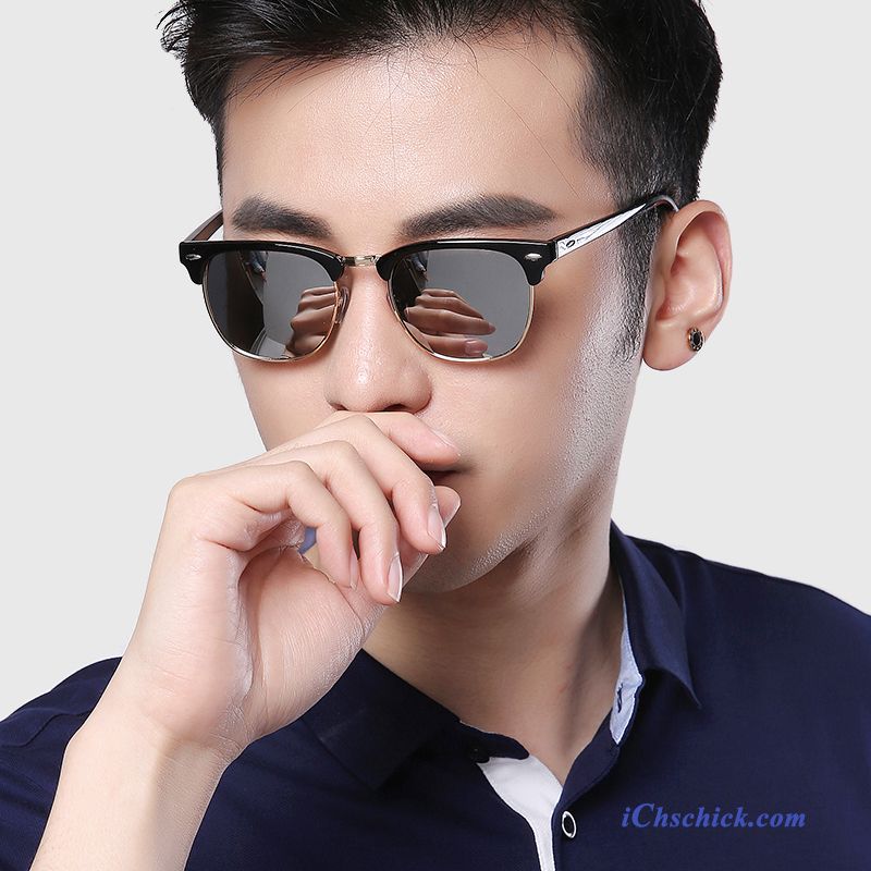 Herren Sonnenbrille Fahren Sonnenbrillen Kurzsichtigkeit Retro Trend Purpur Lila Schwarz Grau Billig