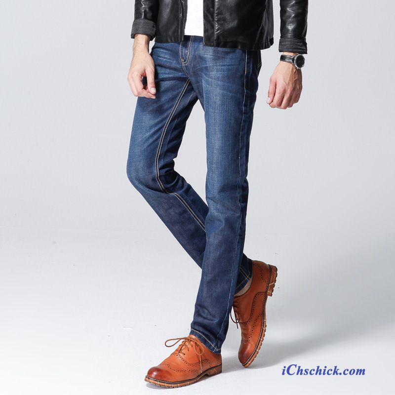 Jeans Herren Grau Orangerot, Bootcut Herren Jeans Billig