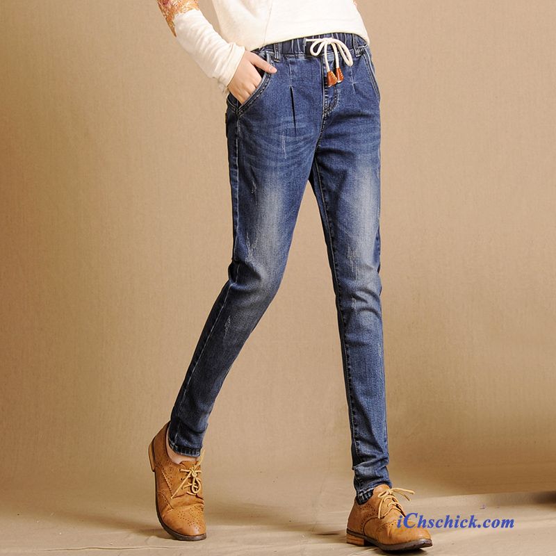 Jeans Mit Weißer Naht Damen, Moderne Jeanshosen Kaufen