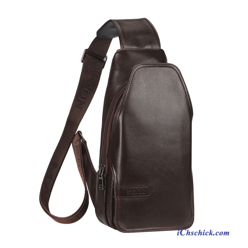 Leder Schultertasche Herren, Herrentasche Leder Braun Sale