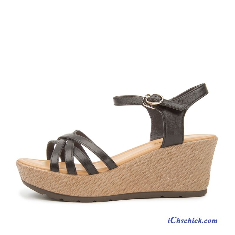 Sandalen Damen Flach Leder, Zehensandalen Damen Billig