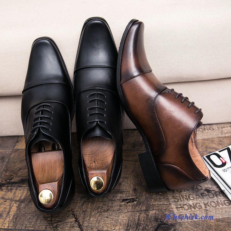 Schuhe Business-schuhe Geschäft Formeller Anzug Sommer Erhöht Casual Schwarz Kaufen