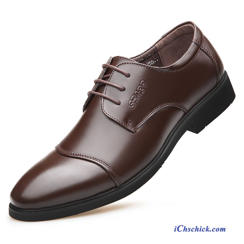 Schuhe Business-schuhe Lederschuhe Trend British Formeller Anzug Echtleder Schwarz Braun Günstig