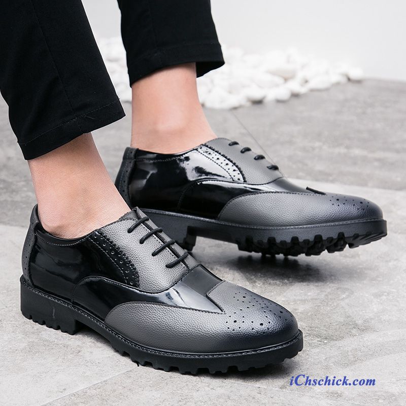 Schuhe Business-schuhe Lederschuhe Trend Jugend Feder Casual Grau Online