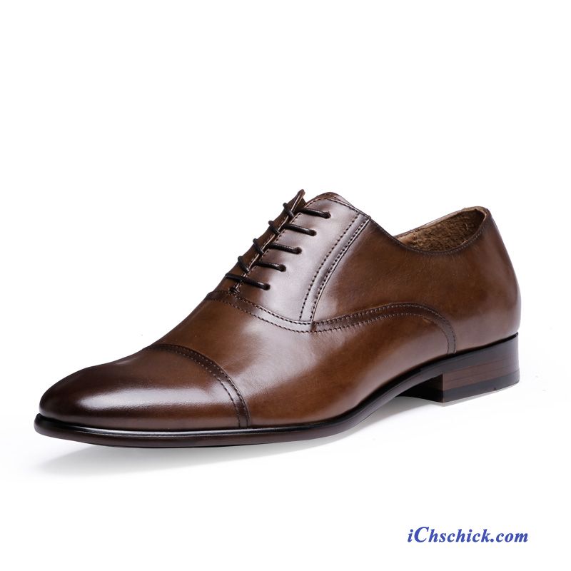 Schuhe Business-schuhe Oxford Echtleder Formeller Anzug Hochzeit Schuhe British Braun Online