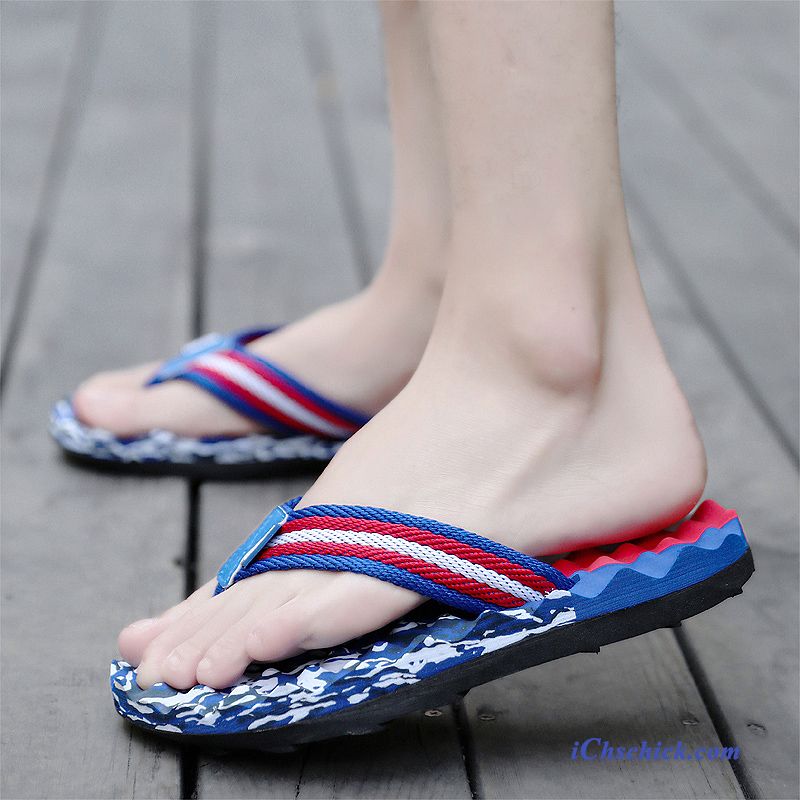 Schuhe Flip Flops Casual Pantolette Neue Trend Schüler Sandfarben Blau Kaufen