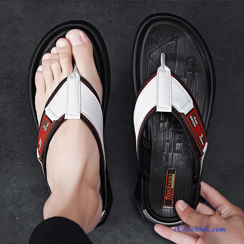 Schuhe Flip Flops Persönlichkeit Sommer Sandalen Draussen Neue Sandfarben Weiß Billig
