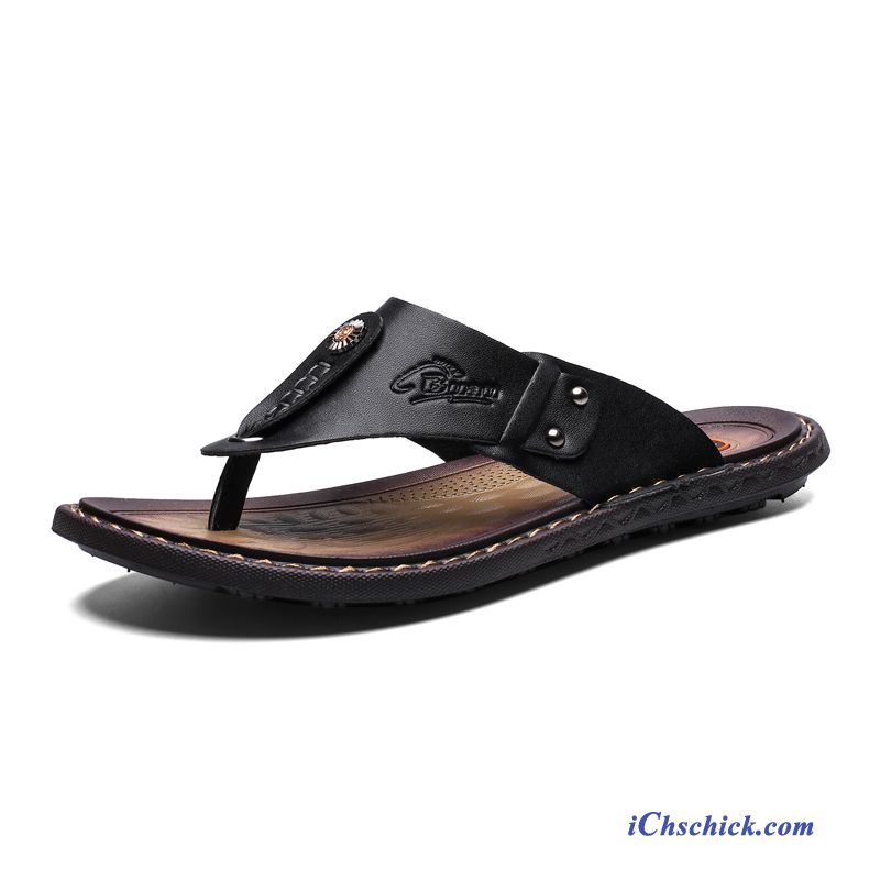 Schuhe Flip Flops Rutschsicher Sandalen Trend Neue Outwear Schwarz Geschäft