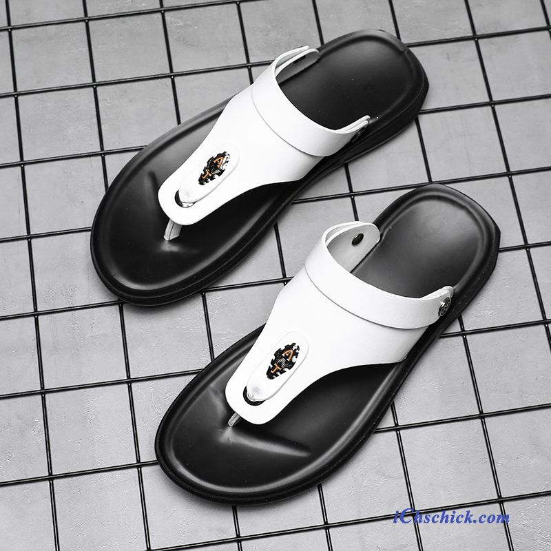 Schuhe Flip Flops Sandalen Pantolette Persönlichkeit Outwear Sommer Weiß Verkaufen