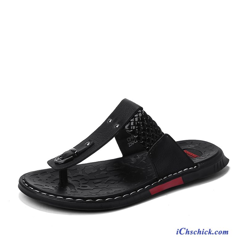 Schuhe Flip Flops Sandalen Sommer Mode Casual Weiche Sohle Schwarz Rot Kaufen