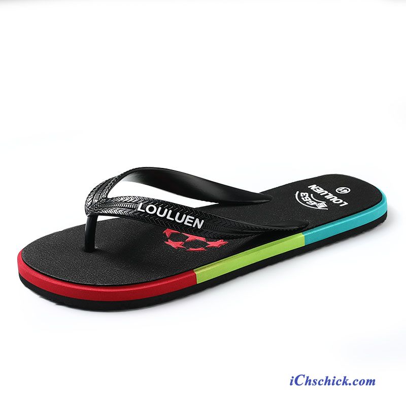 Schuhe Flip Flops Sommer Neue Rutschsicher Trend Hausschuhe Sandfarben Schwarz Verkaufen