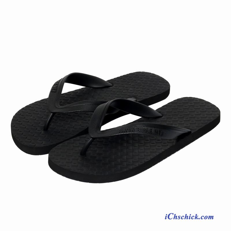 Schuhe Flip Flops Trend Rutschsicher Hausschuhe Sommer Persönlichkeit Sandfarben Schwarz Kaufen