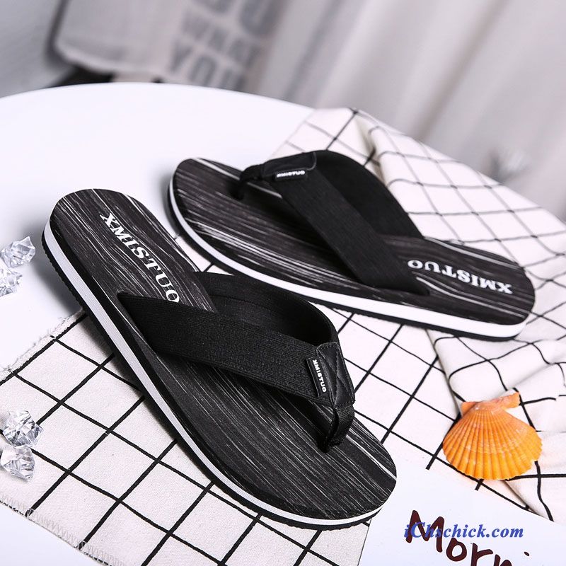 Schuhe Flip Flops Weiche Sohle Jugend Hausschuhe Dicke Sohle Sommer Sandfarben Schwarz Billige