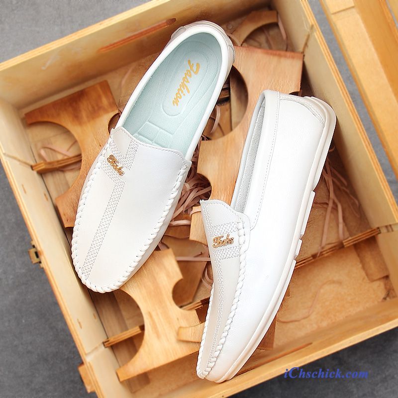Schuhe Halbschuhe Allgleiches Neue Faul Lederschuhe Trend Weiß Sale