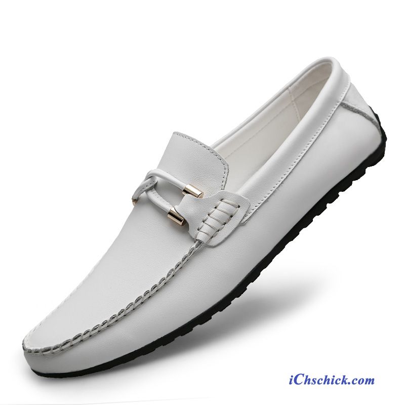Schuhe Halbschuhe Fahrschuhe Mokassins British Weiche Sohle Trend Weiß Sale