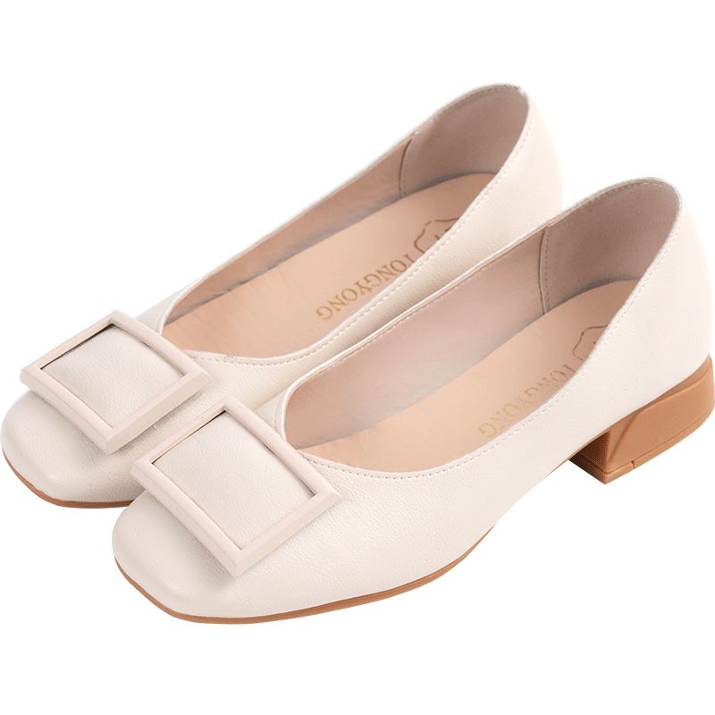 Schuhe Halbschuhe Schnürschuhe Vierkantkopf Flache Damen Casual Beige Hell Online