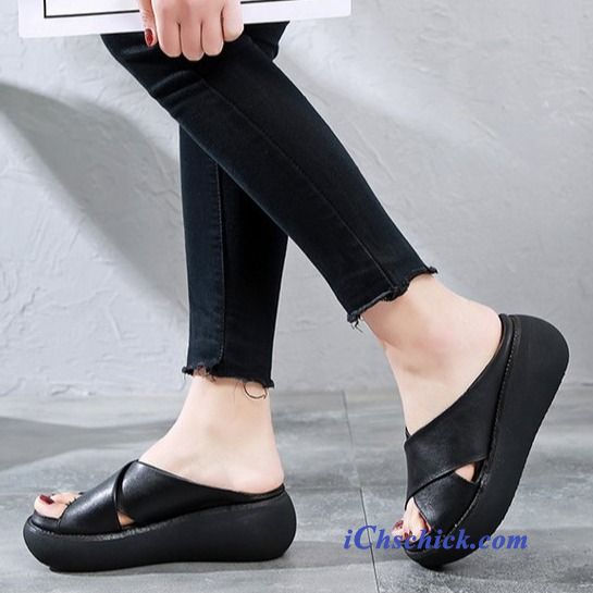 Schuhe Hausschuhe Große Größe Neue Damen Sandalen Pantolette Schwarz Geschäft