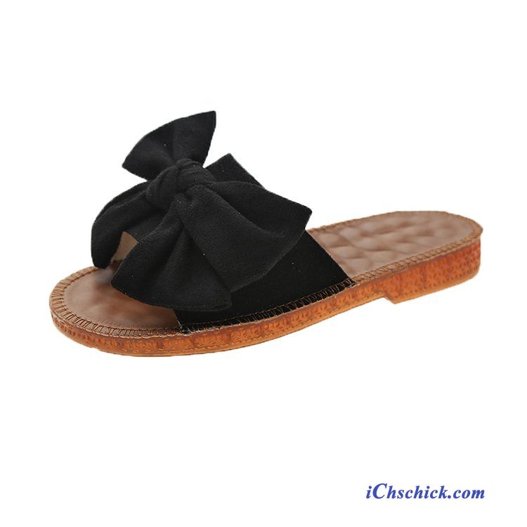 Schuhe Hausschuhe Schüler Sommer Outwear Neue Flache Schwarz Kaufen