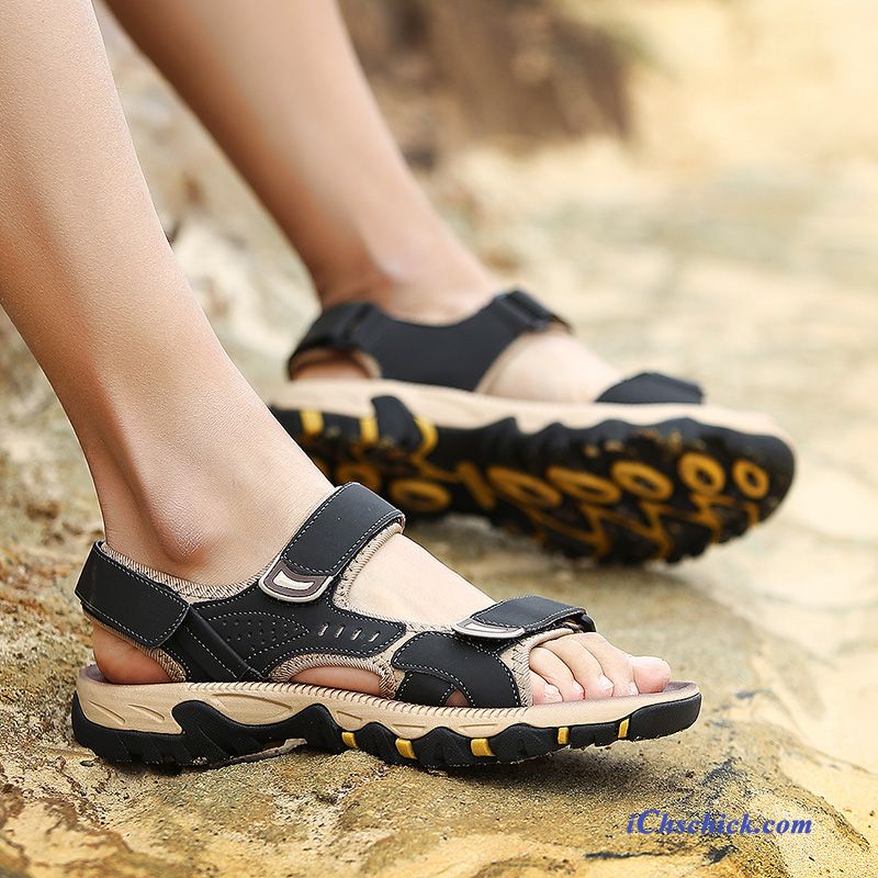 Schuhe Sandalen Große Größe Neue Schüler Teenager Sommer Sandfarben Schwarz Verkaufen