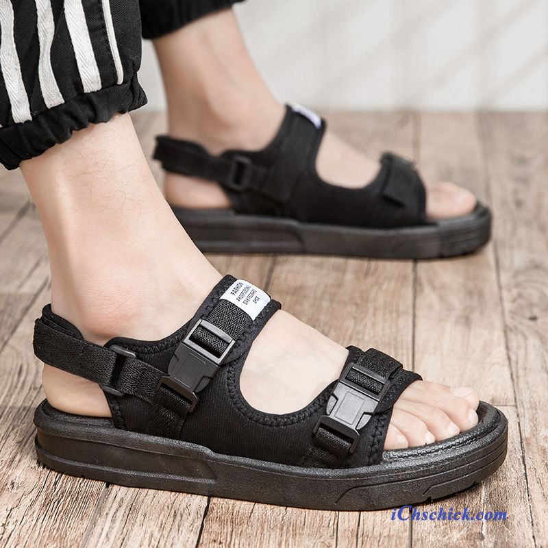 Schuhe Sandalen Hausschuhe Casual Trend Neue Sommer Sandfarben Schwarz Kaufen