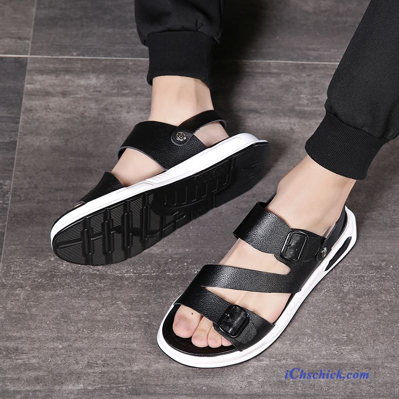 Schuhe Sandalen Outwear Pantolette Persönlichkeit Mode Rutschsicher Sandfarben Schwarz Online