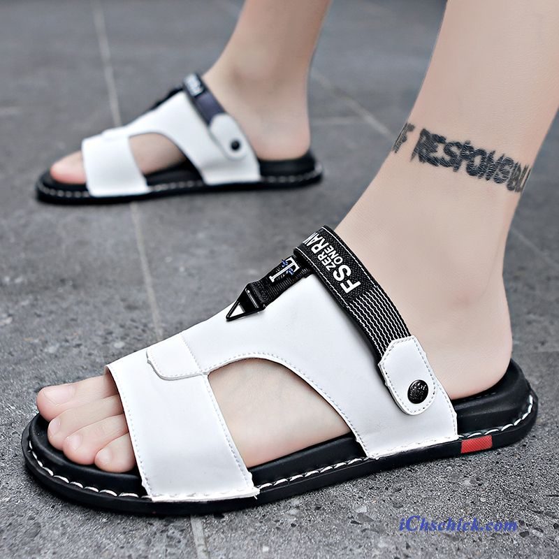 Schuhe Sandalen Trend Sommer Pantolette Draussen Casual Sandfarben Weiß Sale