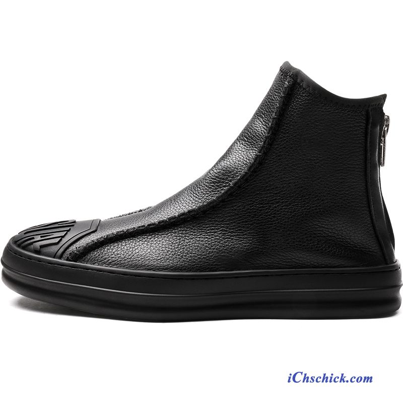 Schuhe Stiefel Arbeitsschuhe Casual Hohe British Leder Schwarz Kaufen