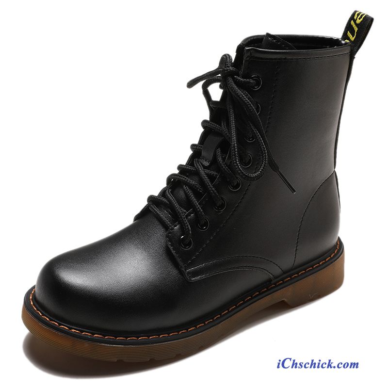 Schuhe Stiefel British Neue Martin Stiehlt Herbst Kurze Stiefel Schwarz Verkaufen