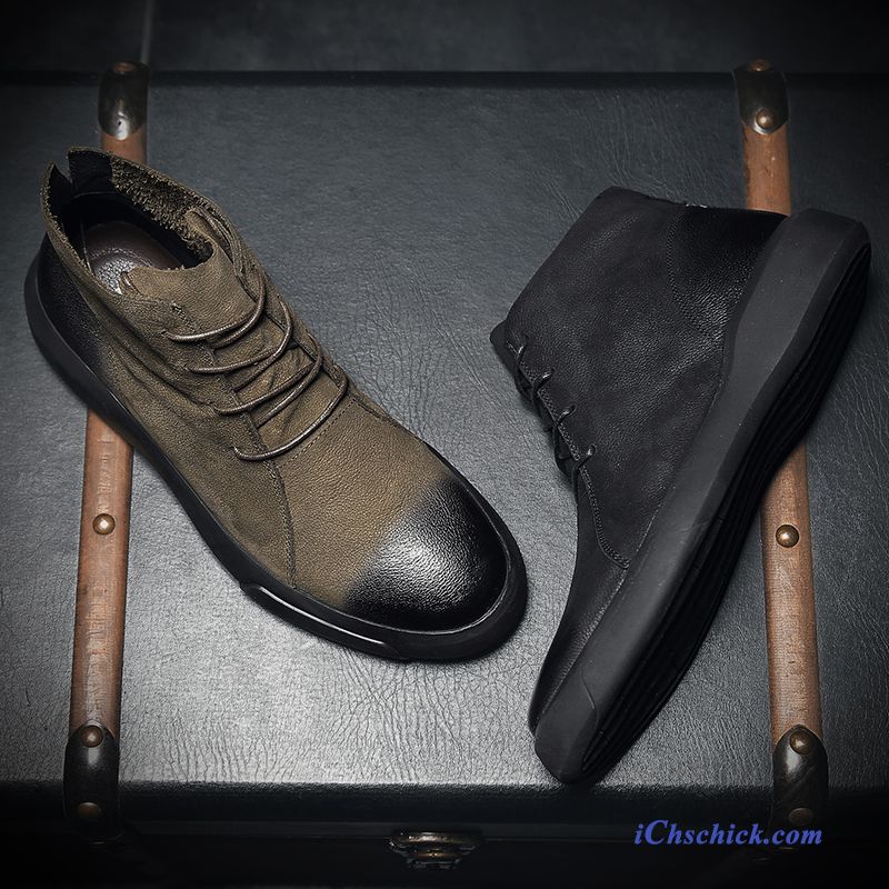 Schuhe Stiefel Casual Martin Stiehlt Allgleiches Hohe Große Größe Khaki Schwarz Online