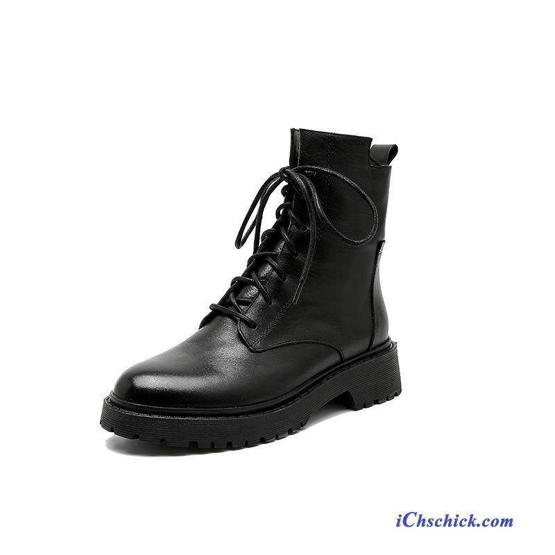 Schuhe Stiefel Kurze Stiefel Damen British Martin Stiehlt Echtleder Schwarz Angebote