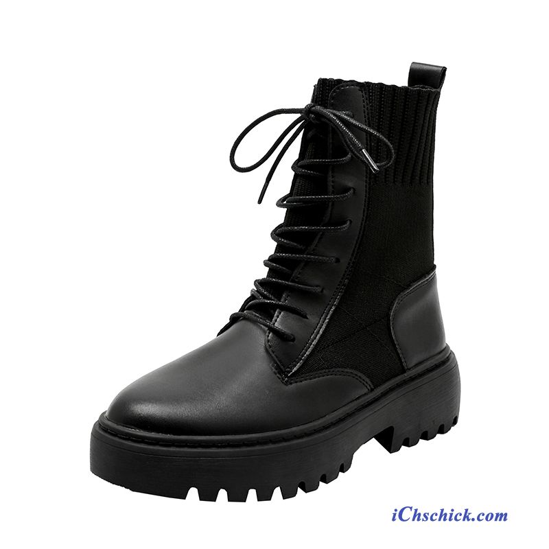 Schuhe Stiefel Martin Stiehlt Neue Herbst Dicke Sohle Schön Schwarz Sale