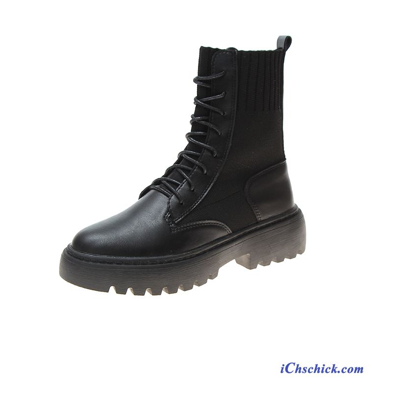 Schuhe Stiefel Schön Kurze Stiefel Feder Allgleiches British Schwarz Discount