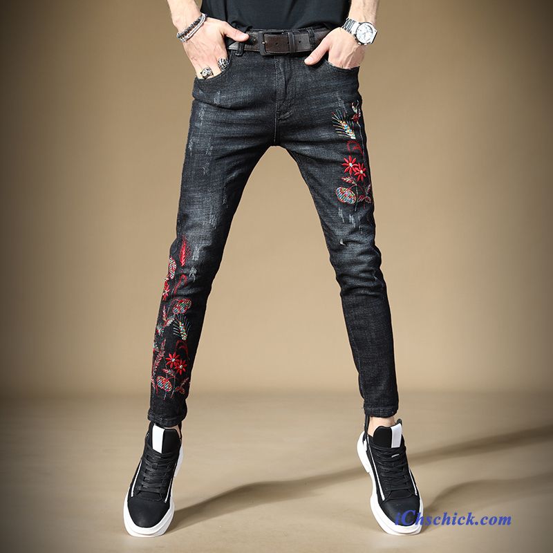 Skinny Biker Jeans Herren, Denim Herren Jeans Rabatt