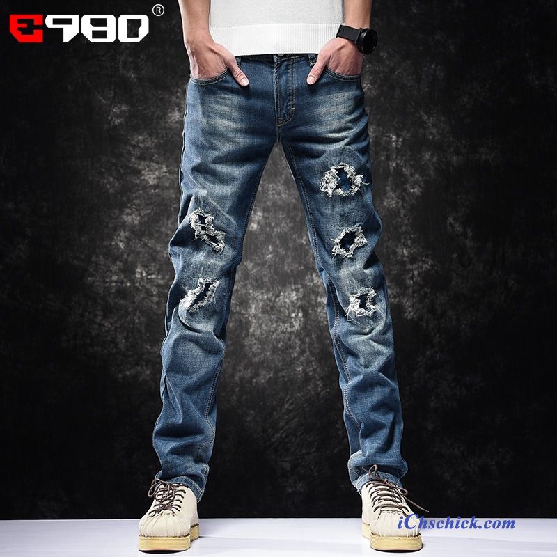 Slim Fit Herren Jeans Türkis, Jeans Online Kaufen Herren Billig