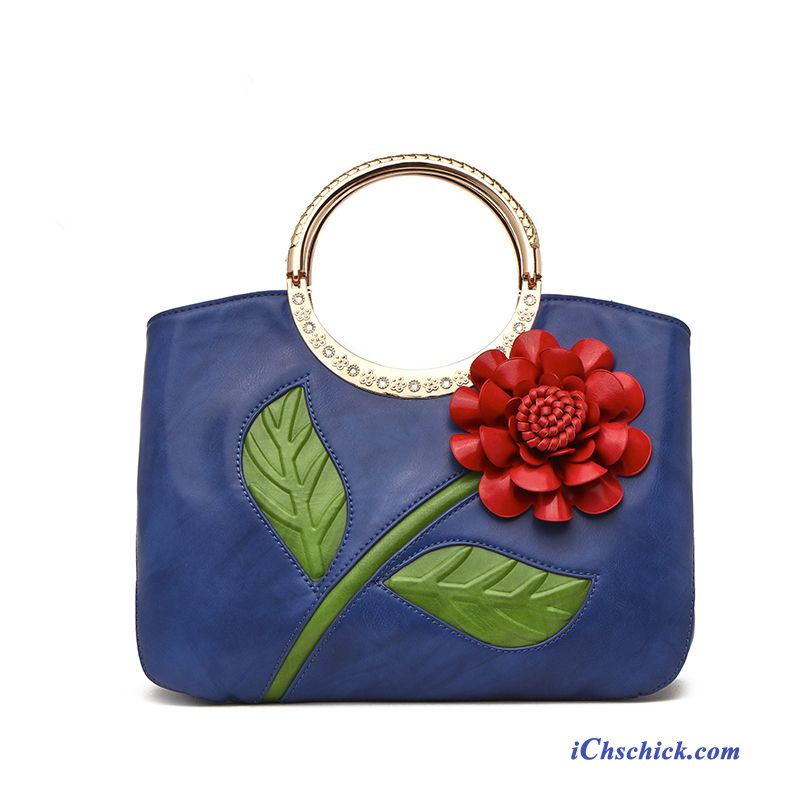 Taschen Handtaschen Das Neue Blumen Diamant Hit Farbe Hohe Kapazität Blau Günstige
