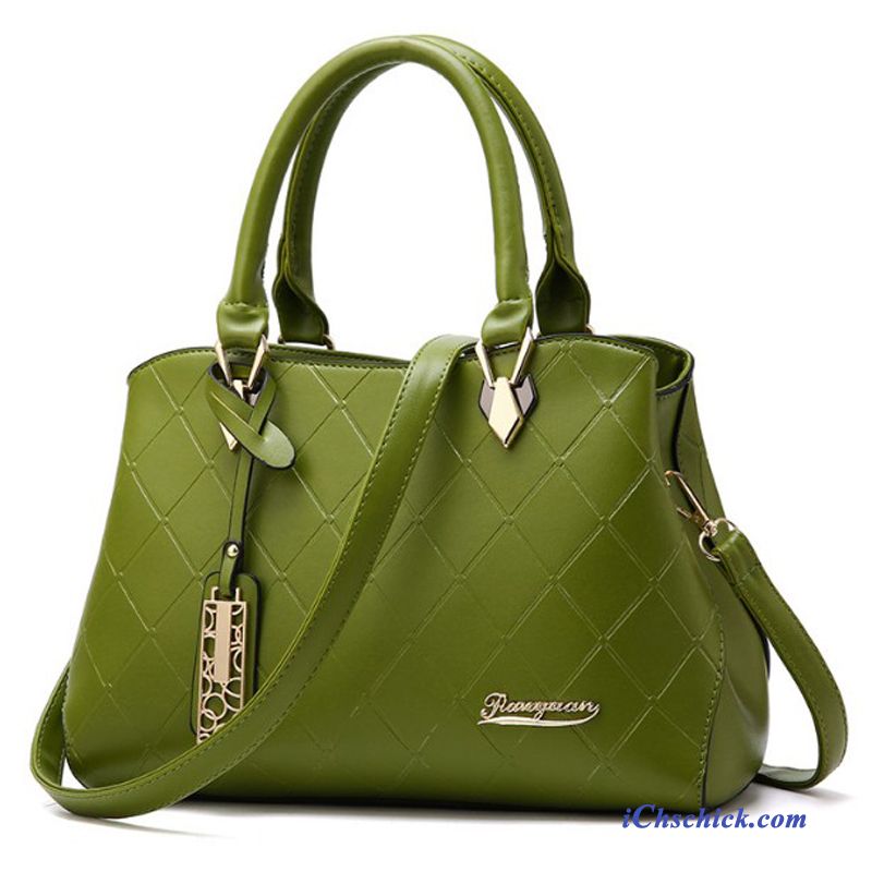 Taschen Handtaschen Gitter Einfach Messenger-tasche Mode Das Neue Grün Bestellen