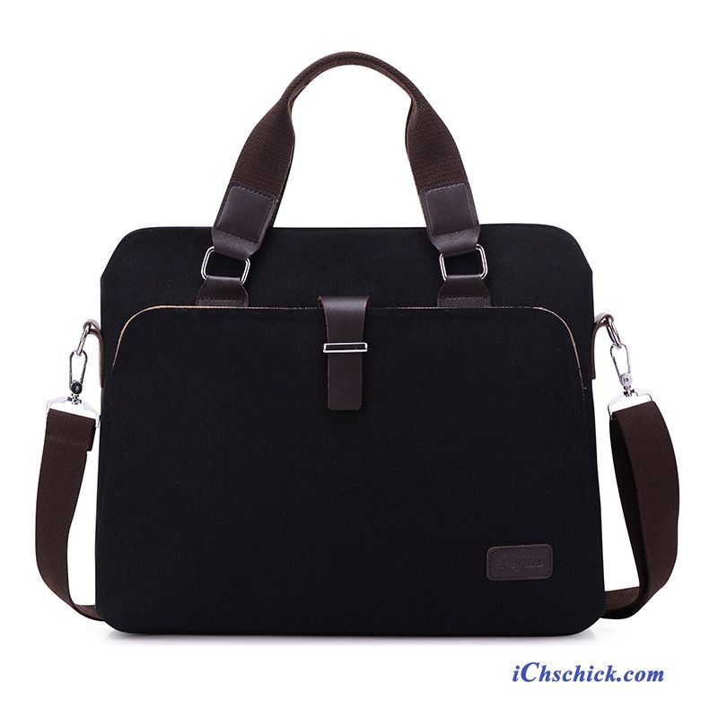 Taschen Handtaschen Mode Segeltuch Tragbar Aktentasche Einfach Schwarz Günstige