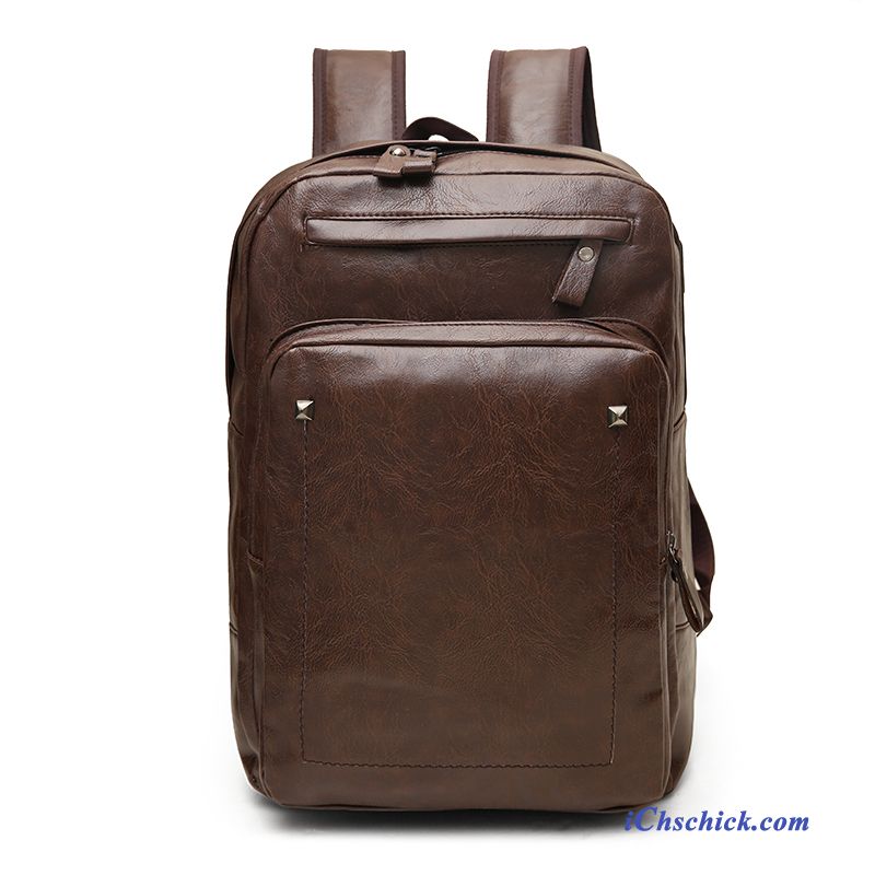 Taschen Rucksäcke Freizeit Laptoptasche Trend Schüler Herren Braun Dunkel Online