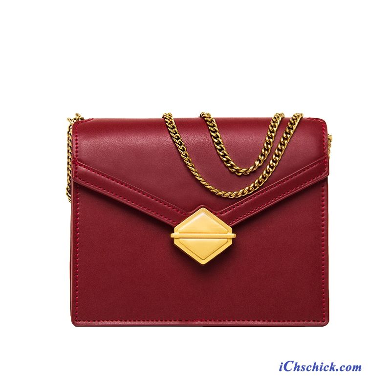 Taschen Umhängetaschen Messenger-tasche Allgleiches Klein Schultertaschen Kette Rot Geschäft