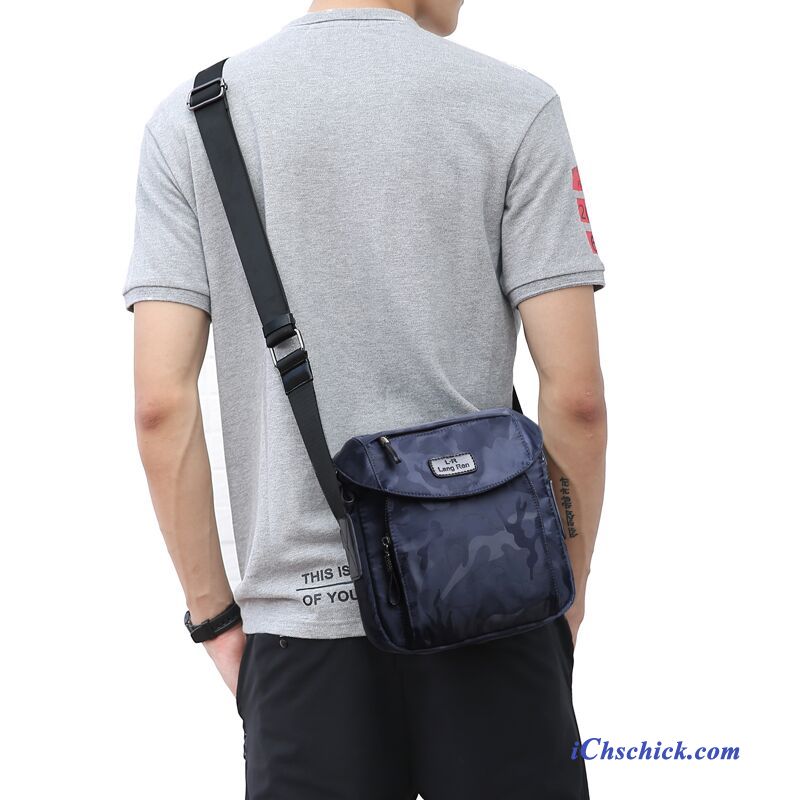 Taschen Umhängetaschen Messenger-tasche Herren Oxford-tuch Nylon Schultertaschen Blau Discount