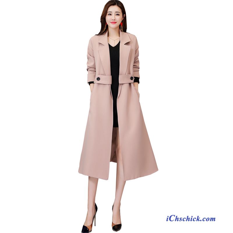 Trenchcoat Winter Damen Scharlachrot, Roter Daunenmäntel Damen Sale