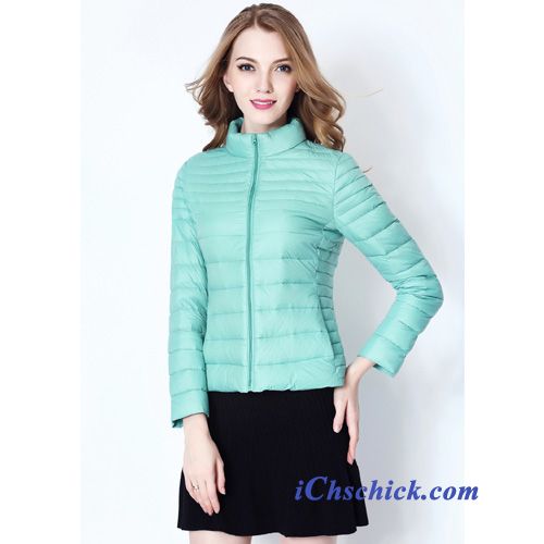 Winterjacke Blau Damen, Leichte Daunenjacke Lang Günstig