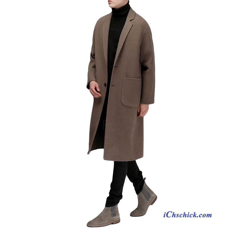 Zweireihiger Mäntel Herren, Trenchcoat Herren Beige Lang Kaufen